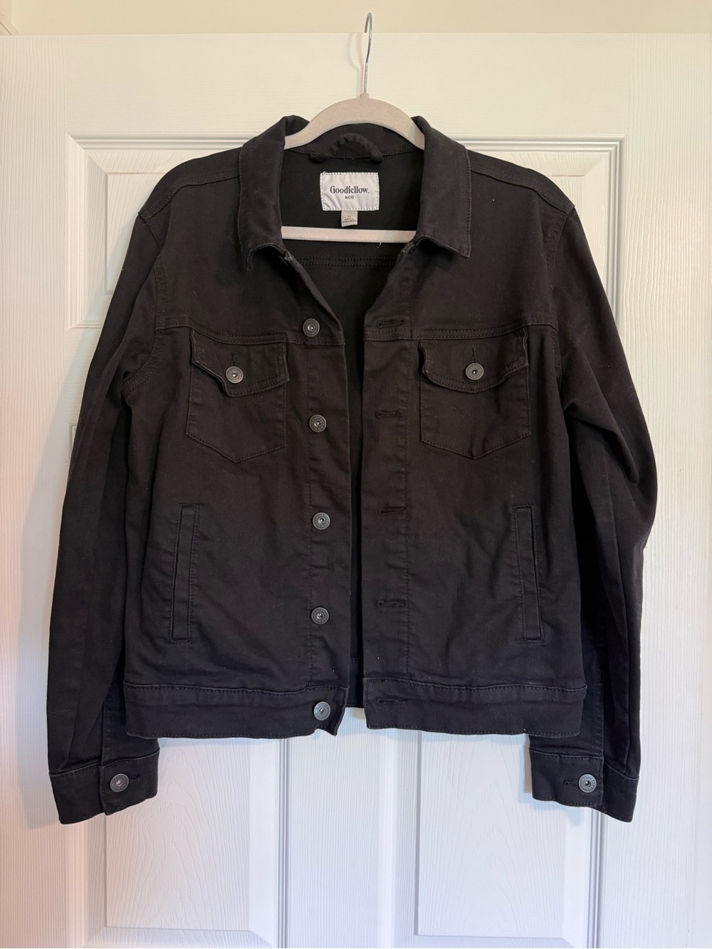 Goodfellow & Co Black Denim Jacket - Classic Button Front